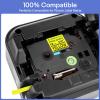 GREENCYCLE Extra Strength Adhesive Black on Yellow Label Tape Compatible for TZE-S631 TZeS631 AZE631 0.47 Inch 12mm for PT-E550W PT2430PC 1890C PT-D210 300BT PT-1010 PTH100 D200-8 Pack view 3