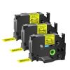GREENCYCLE 3 Pack Compatible for TZe-641 TZe641 TZ641 TZ-641 AZE Tape 18mm 0.7 Inch 3/4" Black on Yellow Laminated Label Tape for PTD400, PTD400AD, PTD450, PTD600, PTP700, PTP710BT view 1