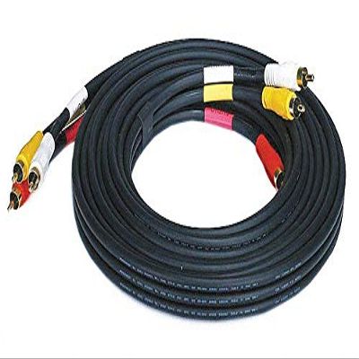 15 ft. Composite, RG-59/U RCA Audio/Video Cable, Black; For Use With Stereo Audio and Video Equipmen - 6308