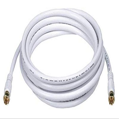 10 ft. RG-6 Coaxial Cable, White; For Use With Video Equipment - 6315