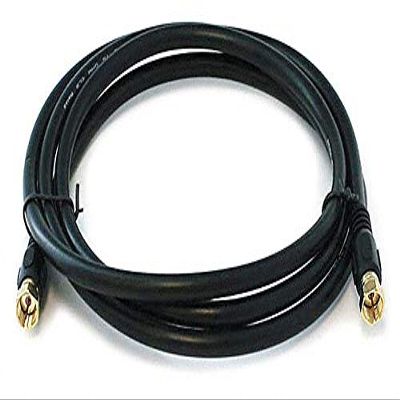 6 ft. RG-6 Coaxial Cable, Black; For Use With Video Equipment - 3031