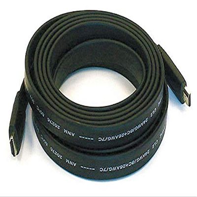 15 ft. Flat, High Speed HDMI Cable, Black; For Use With Audio-Visual Equipment - 4160