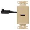 Hubbell Kellems Ivory Video Wall Plate and Jack, Plastic, Number of Gangs: 1 - NS801I view 1