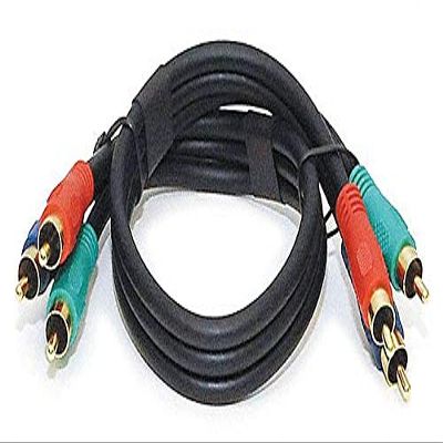 1 ft. 6" Component, RG-59/U RCA Video Cable, Black; For Use With Video Equipment - 5352