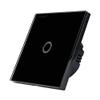 General-Purpose Regulated Switching Power Supply Luxury Wall Touch Sensor Switch Light Switch EU UK 86 Switch Crystal Glass Panel 1Gang 1Way Electrical Switches (Color : Black) view 1