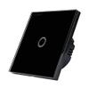 General-Purpose Regulated Switching Power Supply Luxury Wall Touch Sensor Switch Light Switch EU UK 86 Switch Crystal Glass Panel 1Gang 1Way Electrical Switches (Color : Black) view 2