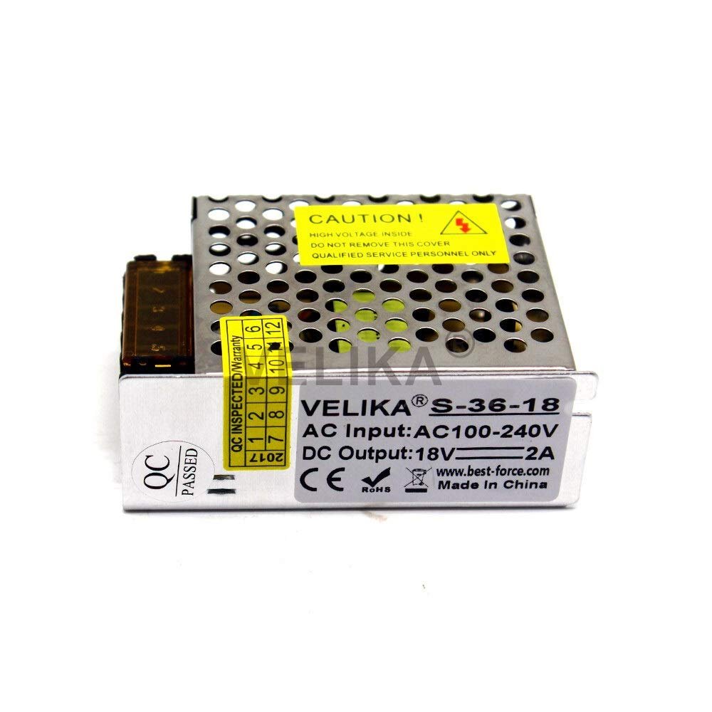 Arrival Power Supply 18V 2A 36W Switching Power Adapter Driver Lighting Transformers 100-240V AC DC 18V SMPS for CNC CCTV AV (Input Voltage : 100 240V, Output Voltage : 18V)