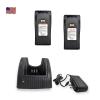 2X Battery & Rapid Universal Charger Kit for Motorola NNTN4851 4496, CP200 CP180 view 1