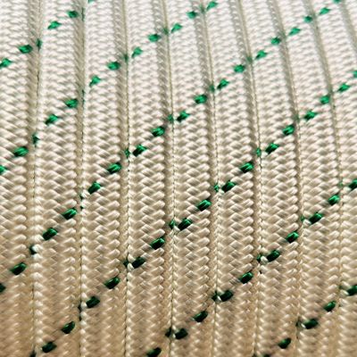 MarineNow Double Braid Polyester Low Stretch Sailing Rope Choose Size/Length/Color (8 mm (5/16"), 080 ft, Green Fleck)