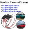 4 Pack Speaker Wire Harness Adapter Replacement for Volkswagen Speaker Harness VW Jetta GLI GTI Beetle Golf Passat Polo Car Speaker Connector Harness Adapter view 3