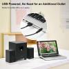 OROW S211 New USB-Powered 2.1 Multimedia Speakers System with Subwoofer,16W Computer Speakers,Strong Bass,3.5mm Audio Inputs,Great for PC/PS4/TV (Wooden) view 2