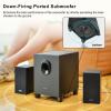 OROW S211 New USB-Powered 2.1 Multimedia Speakers System with Subwoofer,16W Computer Speakers,Strong Bass,3.5mm Audio Inputs,Great for PC/PS4/TV (Wooden) view 3