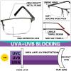 JJWELL 3 Pack Reading Glasses for Men Blue Light Blocking, Lightweight Metal Rectangle Semi Rimless Readers for Men, Anti Eyestrain/UV, Half Frame Spring Hinge Eyeglasses with Pouches 275 view 4