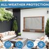 Outdoor TV Cover 70-75 inch - WITH FRONT FLAP - Weatherproof, Waterproof protection, Soft Interior, With Bottom cover - Gray view 3