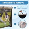 Outdoor TV Cover 70-75 inch - WITH FRONT FLAP - Weatherproof, Waterproof protection, Soft Interior, With Bottom cover - Gray view 4
