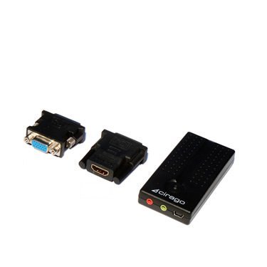 Adapter44; USB to HDMI-DVI-VGA44; Black