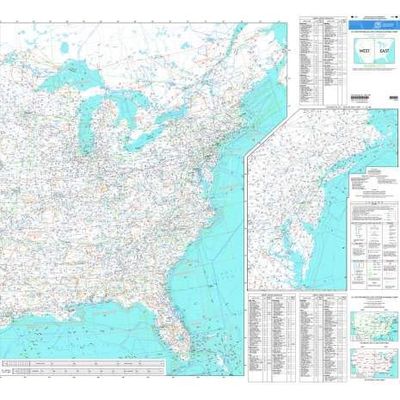 FAA Chart: U.S. IFR/VFR Low Altitude Planning Chart Flat Two-Sided