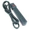 MyCableMart 6ft 6 Outlet Power Bar (14AWG/15A) with 90J Surge Protector, Black view 1