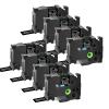 GREENCYCLE Compatible for TZe355 TZ-355 AZE-355 24mm 0.94 Inch 1" White on Black Laminated AZE Label Tape for PT2730 PT9600 PTD600VP PTD800W PTH500LI PTP700 PTP710BT PTP750W, 8 Pack view 1