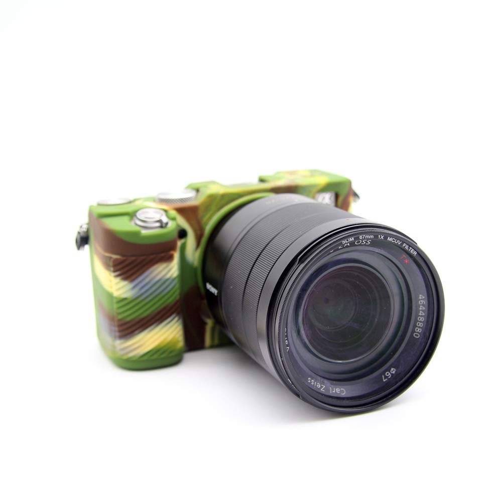 A7C Case, BolinUS Fullbody Ultra-Thin Lightweight Rubber Soft Silicone Housing Case Bag Cover for Sony Alpha 7C A7C (Green)
