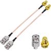 2PCS RG316 SMA to PL259 SO239 Coax Cable, SMA Female to UHF Female Coaxial Cable 6inch(15cm) CB Radio Pigtail Jumper Extension Cable for GPS, Antenna view 1