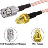 2PCS RG316 SMA to PL259 SO239 Coax Cable, SMA Female to UHF Female Coaxial Cable 6inch(15cm) CB Radio Pigtail Jumper Extension Cable for GPS, Antenna view 2