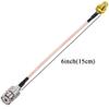2PCS RG316 SMA to PL259 SO239 Coax Cable, SMA Female to UHF Female Coaxial Cable 6inch(15cm) CB Radio Pigtail Jumper Extension Cable for GPS, Antenna view 3