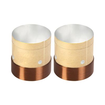Heyiarbeit Woofer Voice Coil Speaker Coil Reel Replacement Audio Bass Speaker Core White Aluminum 4 Layers Round Copper Wire with Vent 35.5mm / 1.40" for Speaker Repair 2Pcs
