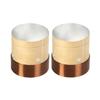 Heyiarbeit Woofer Voice Coil Speaker Coil Reel Replacement Audio Bass Speaker Core White Aluminum 4 Layers Round Copper Wire with Vent 35.5mm / 1.40" for Speaker Repair 2Pcs view 1