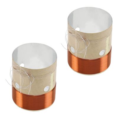 Heyiarbeit 2Pcs 25.5mm/1" Bass Speaker Voice Coil 2 Layers White Aluminum Woofer Voice Coil for Speaker Repair