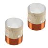 Heyiarbeit 2Pcs 25.5mm/1" Bass Speaker Voice Coil 2 Layers White Aluminum Woofer Voice Coil for Speaker Repair