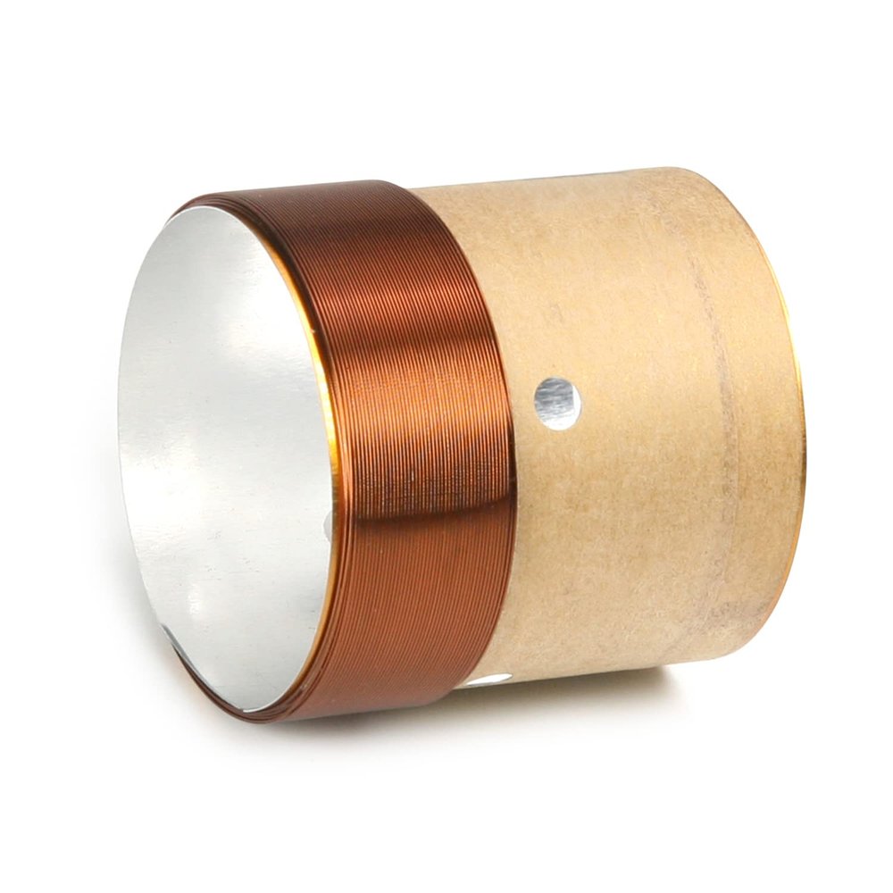 Heyiarbeit Woofer Voice Coil Speaker Coil Reel Replacement Audio Bass Speaker Core White Aluminum 4 Layers Round Copper Wire with Vent 38.5mm / 1.52" for Speaker Repair 1Pcs