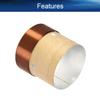 Heyiarbeit Woofer Voice Coil Speaker Coil Reel Replacement Audio Bass Speaker Core White Aluminum 4 Layers Round Copper Wire with Vent 38.5mm / 1.52" for Speaker Repair 1Pcs view 3