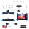 Portable 7 Inch CCTV Tester-Support up to 6K IP Camera Test- AHD, TVI, CVI & CVBS Analog Camera Test-RJ45 Cable TDR Tester with PoE/IP Discovery/HDMI in & Out/Built in WiFi/PTZ view 2