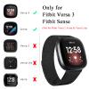 Amzpas Bands Compatible with Fitbit Versa 3 Fitbit Sense, Breathable Stainless Steel Loop Mesh Magnetic Adjustable Wristband for Fitbit Versa 3 / Sense for Women and Men(.Black,Large) view 4