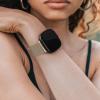 Amzpas Bands Compatible with Fitbit Versa 3 Fitbit Sense, Breathable Stainless Steel Loop Mesh Magnetic Adjustable Wristband for Fitbit Versa 3 / Sense for Women and Men(Champagne,Large) view 2