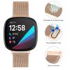 Amzpas Bands Compatible with Fitbit Versa 3 Fitbit Sense, Breathable Stainless Steel Loop Mesh Magnetic Adjustable Wristband for Fitbit Versa 3 / Sense for Women and Men(.Rose Gold,Large) view 4