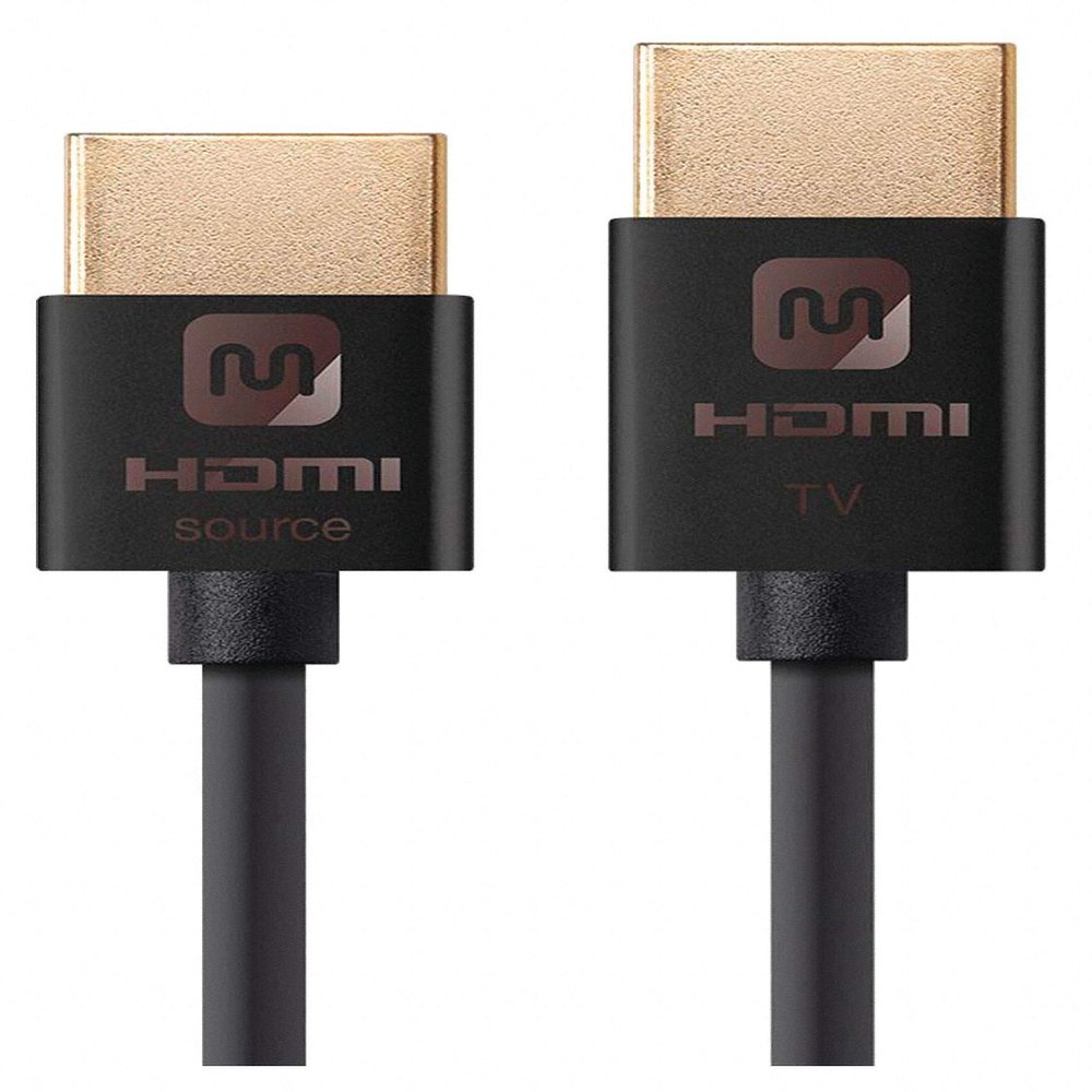3 ft. Ultra Slim, High Speed HDMI Cable, Black; For Use With Home Theater and Audio-Visual Equipment - 13588
