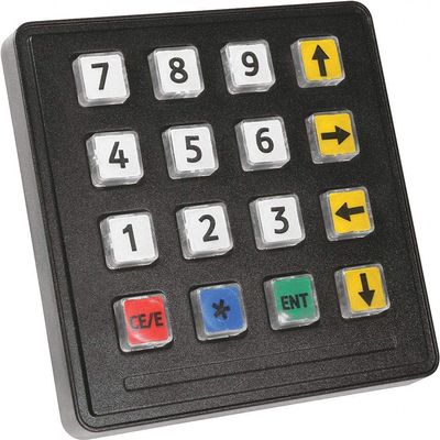 Storm Interface 3-25/32" x 15/32" x 3-25/32" USB Illuminated Keypad Industrial Keypad; Keys: 16-720 GFX 16 KEY