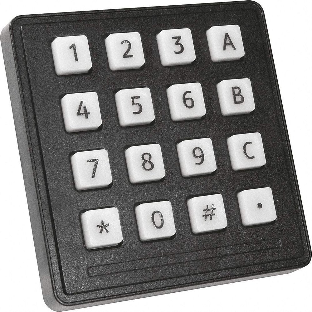 Storm Interface 3-25/32" x 15/32" x 3-25/32" USB Illuminated Keypad Industrial White Keypad; Keys: 16-720 TFX 16 KEY