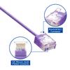 Beszin Cat6A UTP Super Slim Ethernet Network Cable 32AWG 550MHz, Patch Cable, 10Gigabit High Speed LAN Ethernet Cable (1Ft, Purple, 1-Piece) view 4