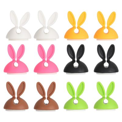 Silicone Cable Clips 12-Pack Solid Wire Clamp Holders for Desk and Nightstand Cord Management Easy to Install Assorted Colors for Power Charging USB and Earphone Cords