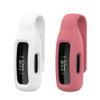 2-Pack BabyValley Clips Compatible for Fitbit Ace 3 Silicone Clips with Steel Sheet for Kids 6+, Sport Holder Accessory for Ace 3 Activity Tracker (White+Rose) view 1