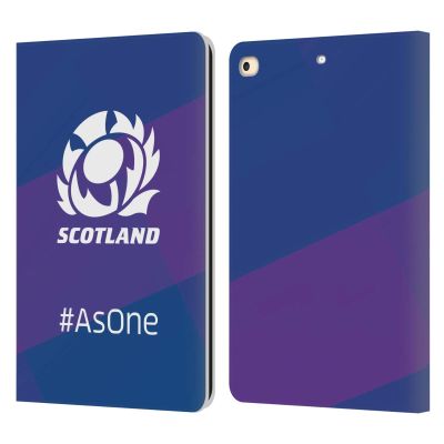 Head Case Designs Officially Licensed Scotland Rugby As One Logo 2 Leather Wallet Case Compatible with Apple iPad 9.7 2017 / iPad 9.7 2018