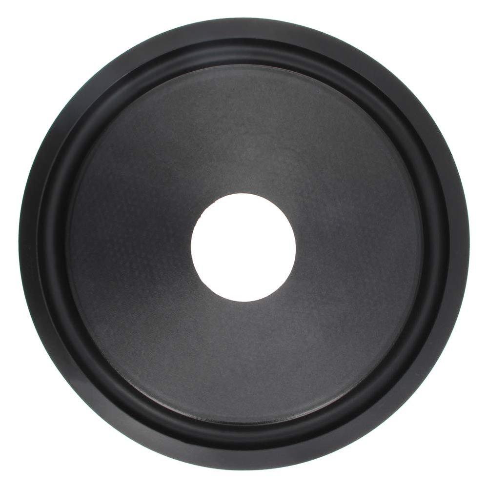 Heyiarbeit 10 inches Paper Speaker Cone Subwoofer Cones Drum Paper 1.4 inches Inner Diameter 9.8 inches Outside Diameter with Rubber Surround 1Pcs