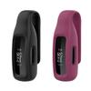 2-Pack BabyValley Clips Compatible for Fitbit Ace 3 Silicone Clips with Steel Sheet for Kids 6+, Sport Holder Accessory for Ace 3 Activity Tracker (Black+Wine Red) view 1