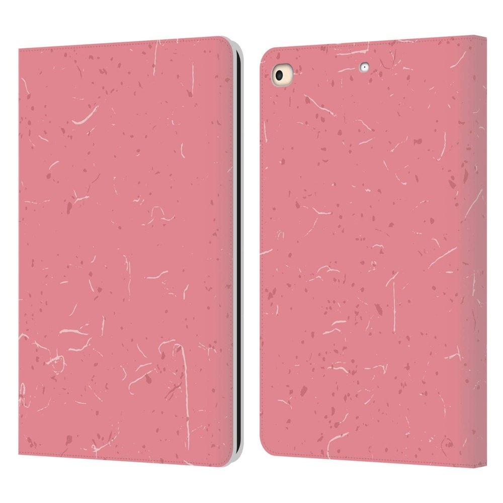 Head Case Designs Officially Licensed Ninola Splatter Texture Pink Abstract 3 Leather Wallet Case Compatible with Apple iPad 9.7 2017 / iPad 9.7 2018