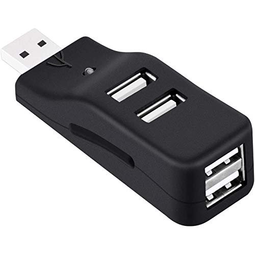 4 Port USB Hub, USB 2.0 Data Hub Splitter Small Portable, for PC, Laptop, Notebook PC, XPS, and More