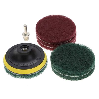 Drill Brush Attachments Set, Scrub Pads & Sponge, Power Scrubber Brush All Purpose Clean for Grout, Tiles, Sinks, Bathtub, Bathroom, Kitchen & Automo