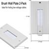 Brush Wall Plate Cable Pass Through Insert, 1-Gang Wall Plate Cable Access Strap, in Wall Wires for HDTV, HDMI, Network, Coaxial Cables, Home Theater Systems (2-Pack) view 2